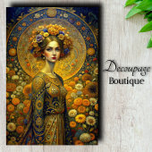 Papier Mousseline Découpage Déesse Dorée