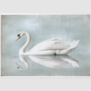 Papier Mousseline Découpage d'éphémère de cygne de style antique