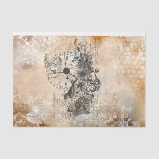 Papier Mousseline découpage d'éphémère français (Recto)