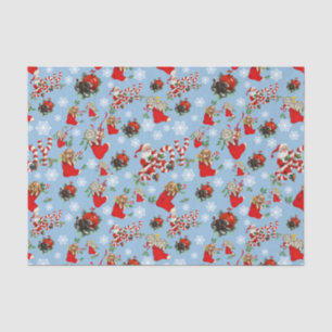 Papier Mousseline Découpage d'éphémère vintage Fête du Père Noël