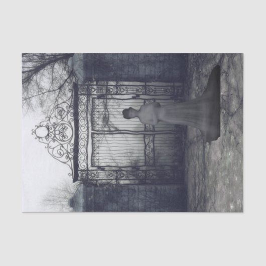 Papier Mousseline Découpage Déplaisant de femme Ghoarly (Recto)