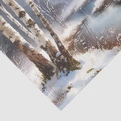 Papier Mousseline Découpage des bouleaux des rivières d'hiver (Détail)