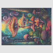 Papier Mousseline Découpage des champignons psychédéliques (Recto)