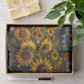 Papier Mousseline Découpage des champs de tournesol (Cadeau)