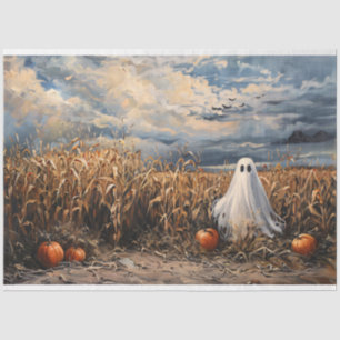 Papier Mousseline Découpage des Citrouilles de champ de maïs fantôme