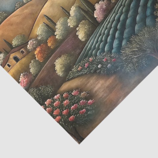 Papier Mousseline Découpage des collines viticoles toscanes (Détail)