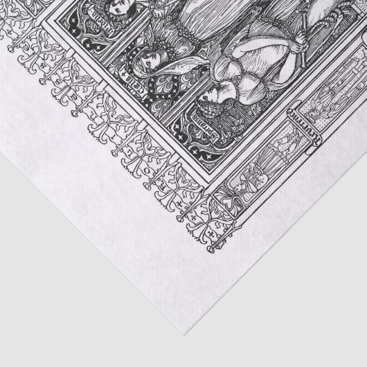 Papier Mousseline Découpage des dames médiévales (Détail)