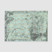 Papier Mousseline Découpage des dames Turquoises (Recto)