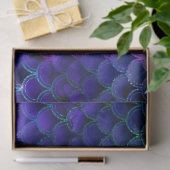 Papier Mousseline Découpage des échelles de sirènes bleues et violet (Cadeau)