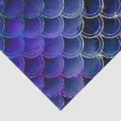 Papier Mousseline Découpage des échelles de sirènes bleues et violet (Détail)