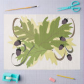 Papier Mousseline Découpage des Feuilles de chêne d'automne (Artisanat)