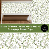 Papier Mousseline Découpage des Feuilles verts pacifiques et floraux