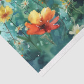 Papier Mousseline Découpage des fleurs de printemps de l'aquarelle (Détail)