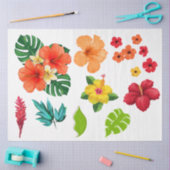 Papier Mousseline Découpage des fleurs tropicales (Artisanat)