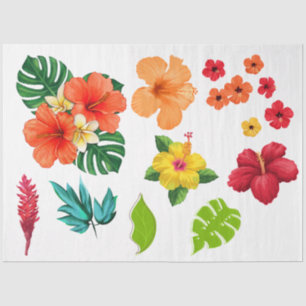 Papier Mousseline Découpage des fleurs tropicales