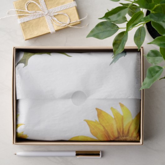 Papier Mousseline Découpage des grands tournesols (Cadeau)