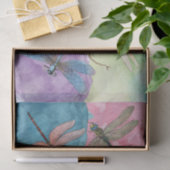 Papier Mousseline Découpage des libellules aquarelle (Cadeau)