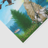 Papier Mousseline Découpage des nomes de pêche (Détail)