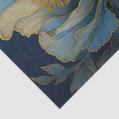 Papier Mousseline Découpage des pies bleues en or (Détail)