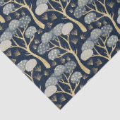Papier Mousseline Découpage des pins Art déco Bleu et Or (Détail)