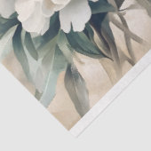 Papier Mousseline Découpage des pivoines blanches (Détail)