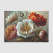 Papier Mousseline Découpage des pivoines d'automne (Recto)