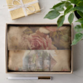 Papier Mousseline Découpage des Roses vintage aquarelle (Cadeau)