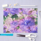 Papier Mousseline Découpage des Roses Vintages Lilac (Artisanat)