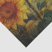 Papier Mousseline Découpage des tournesols désorganisés (Détail)