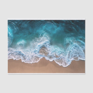 Papier Mousseline Découpage des vagues de rivage de plage
