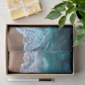 Papier Mousseline Découpage des vagues de rivage de plage (Cadeau)