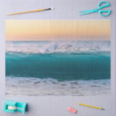 Papier Mousseline Découpage des vagues océaniques du coucher du sole (Artisanat)