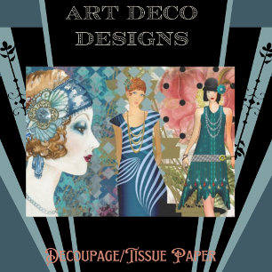Papier Mousseline Découpage des volets Art déco