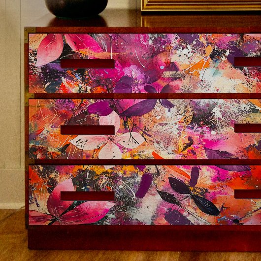 Papier Mousseline Découpage d'explosion violette et rose