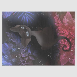 Papier Mousseline Découpage d'Halloween de chat effrayant