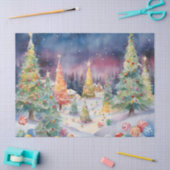 Papier Mousseline Découpage d'hiver couleur bleue (Artisanat)