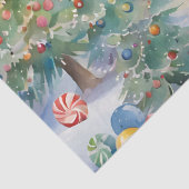 Papier Mousseline Découpage d'hiver couleur bleue (Détail)