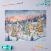 Papier Mousseline Découpage d'hiver couleur bleue (Artisanat)