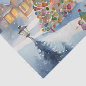 Papier Mousseline Découpage d'hiver couleur bleue (Détail)