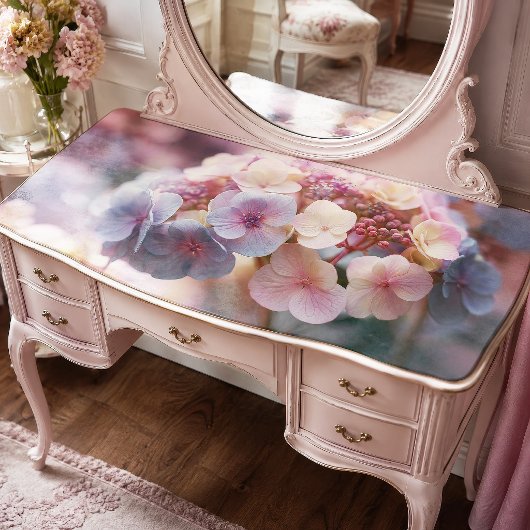 Papier Mousseline Découpage d'hydrangea lavande pastel éthéré
