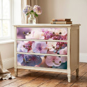 Papier Mousseline Découpage d'hydrangea lavande pastel éthéré
