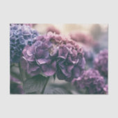 Papier Mousseline Découpage d'hydrangea violet prune vintage (Recto)