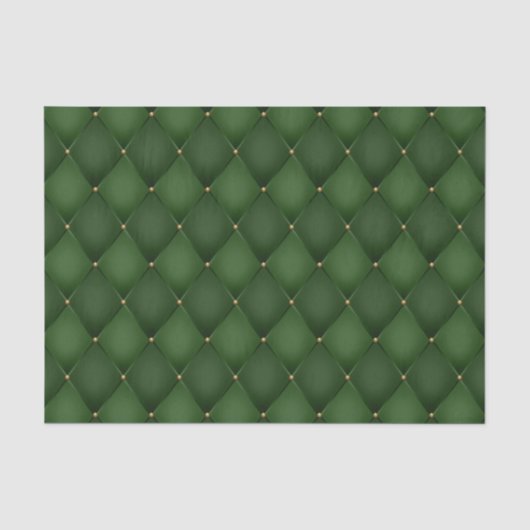 Papier Mousseline Découpage Diamant Arlequin Vert Émeraude (Recto)