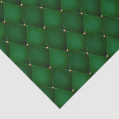 Papier Mousseline Découpage Diamant Arlequin Vert Émeraude (Détail)