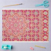 Papier Mousseline Découpage d'impression rose et bleu marocain (Artisanat)