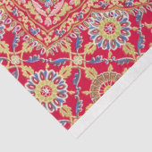 Papier Mousseline Découpage d'impression rose et bleu marocain (Détail)