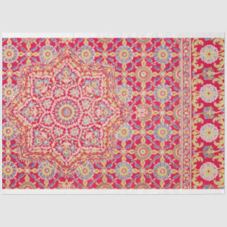 Papier Mousseline Découpage d'impression rose et bleu marocain