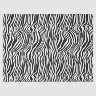 Papier Mousseline Découpage d'impression Zèbre blanc et noir