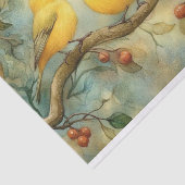 Papier Mousseline DÉCOUPAGE D'Oiseaux-chanteurs de marteau jaune (Détail)