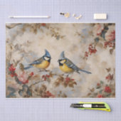 Papier Mousseline Découpage d'oiseaux et de branches (Artisanat)